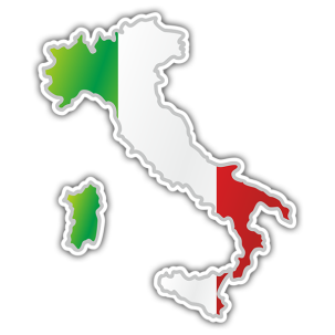 MAPA ITALIA + BANDERA